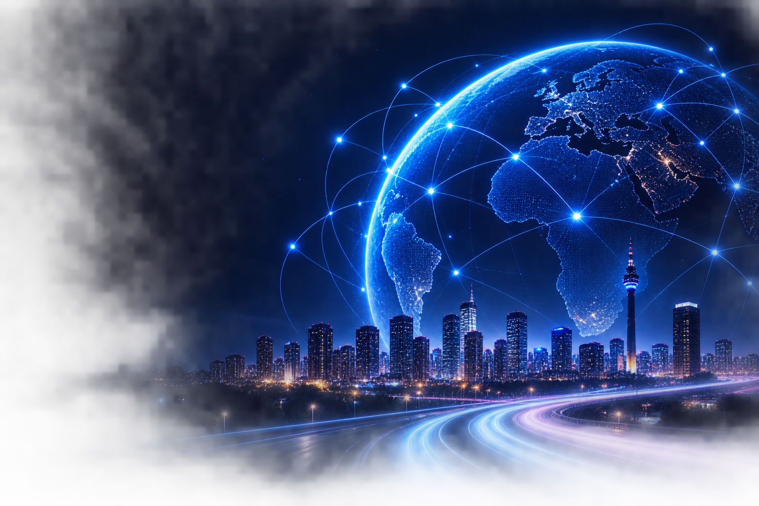 Digital network connecting businesses around the world